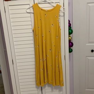 yellow old navy floral sun dress